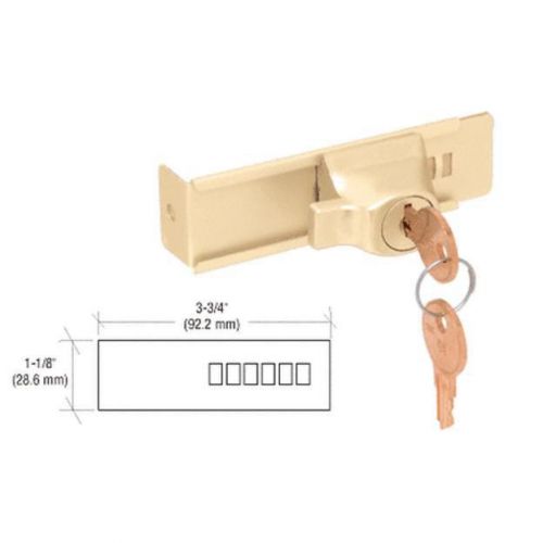 CRL Gold Anodized Stick-On Showcase Lock - Keyed Alike