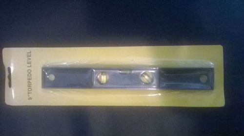 New in plastic 9 inch black torpedo level 3 bubble vial 180 90 45 degrees for sale