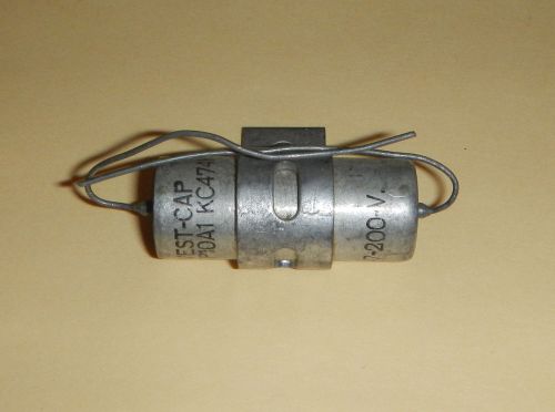 West - Cap capacitor with mounting tab .47uF  200VDC CP10A1 - KC474K NOS USA