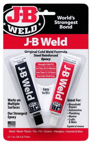 J-b weld 8265s original steel reinforced epoxy twin pack - 2 oz by j-b weld for sale