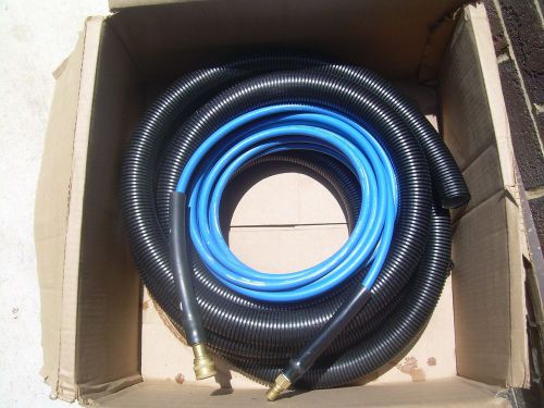 25ft carpet cleaning black vacuum solution hose w/ qd and 3 velcro straps for sale