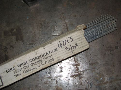 Gulf wire co american made alloy 4043 tig aluminum filler rod 3/32 x 36 1-1/3lb for sale
