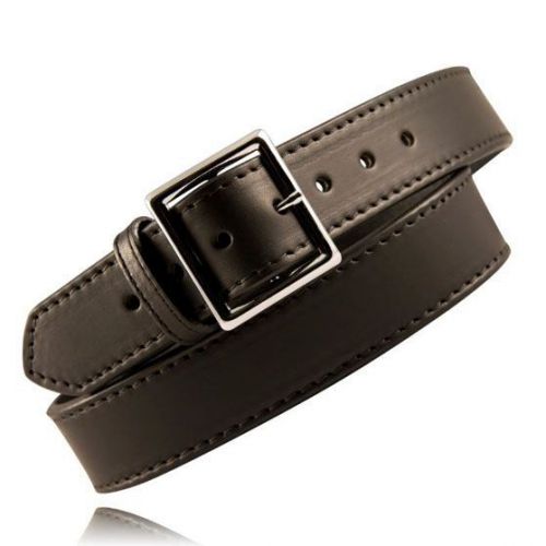 Boston Leather 6505L-1-38B Fully Lined 1-3/4&#034; Garrison Belt Pln Black Brass 38&#034;