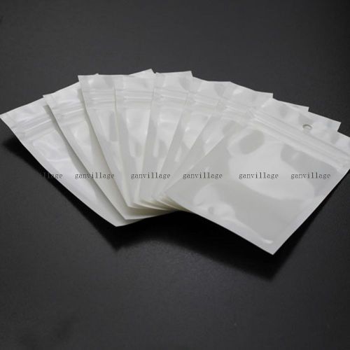 100pcs Plastic Bag Resealable Hang Hole Pocket For Retail Packing 6.5x9.5cm