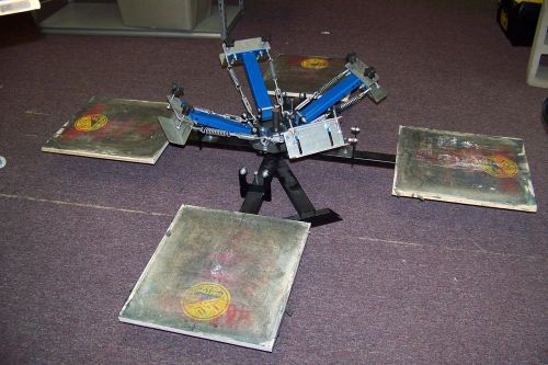 4 color 4 station screen printing press for sale