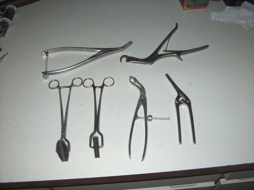 A NICE GROUPING OF STAINLESS STEEL SURGICAL MEDICAL INSTRUMENTS EXCELLENT COND.