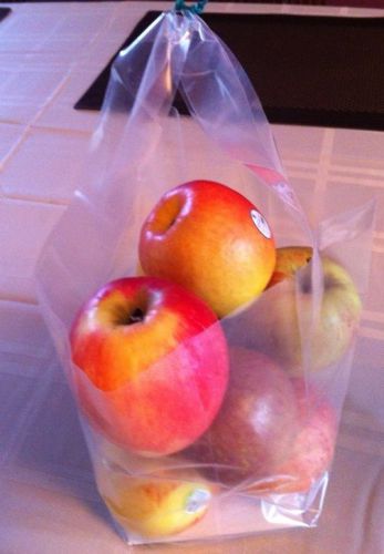 Half Peck Clear Lunch Tote or Fruit bag w/handles