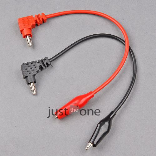 2X Multimeter Test Lead Cable Power Supply Alligator Crocodile Clip Tester 180mm