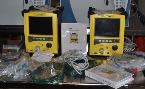 (2)versamed ivent 201 hs respiratory ventilator w/stand&#039;s ~ bipap ~ unused / nos for sale