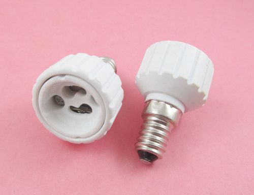 E14 to gu10 socket base led halogen cfl light bulb lamp adapter converter holder for sale