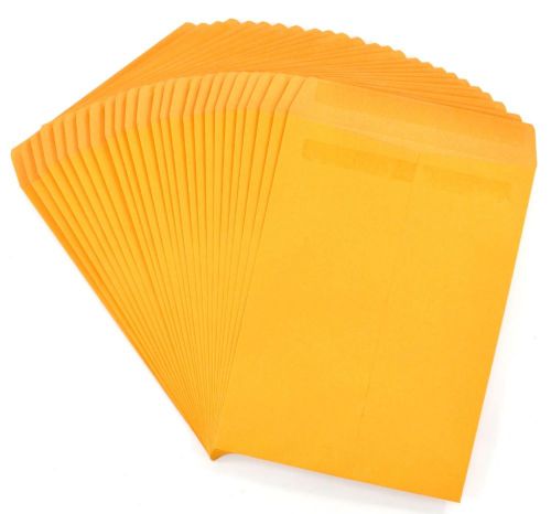 Office Lot of 500 STAPLES Brown Kraft Self Sealing Envelopes Square Flap 9 x 12&#034;