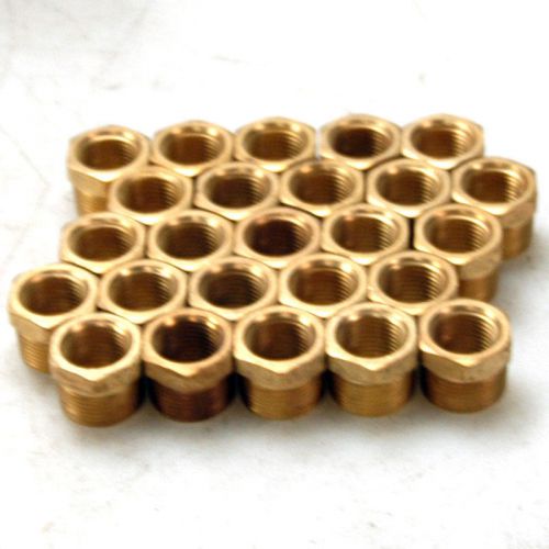 New lot of 25 brass fitting reducers 3/4&#034; npt to 1&#034; for sale