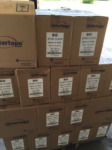 Wholesale 55 cases of ipg intertape 6100 clear packing tape - 1.88in x 54.6yds for sale