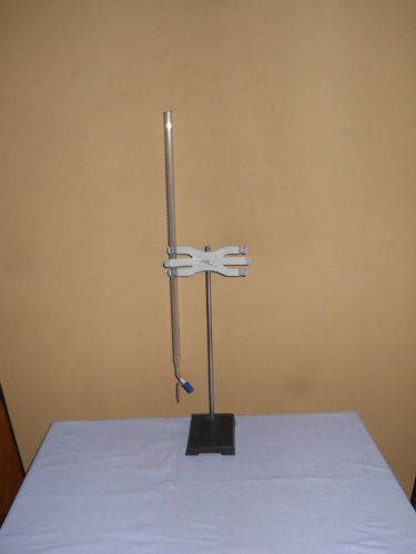100ml glass buret w/support stand, double buret clamp for sale