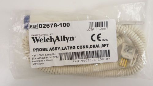Welch Allyn 02678-100 Assembly Probe Oral Thermometer Lathg Conn 9 Ft