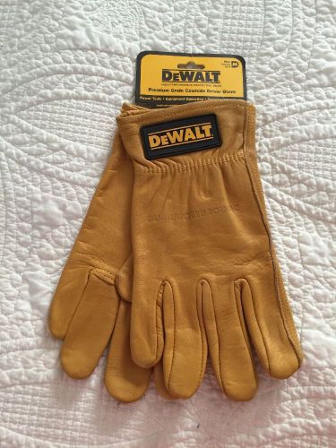 ~NEW~ Dewalt Premium Grade Cowhide Driver Glove Size M