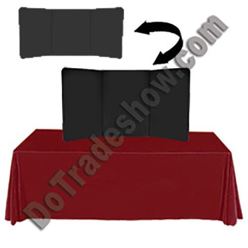 Black/Black Affordable Folding Panel Trade Show Display, Lightweight, Velcro