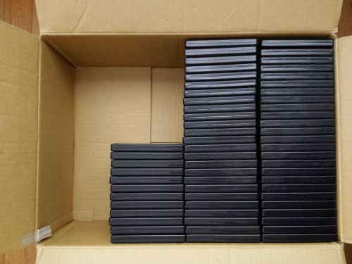 62 NEW Clean Premium Double DVD Cases, Black
