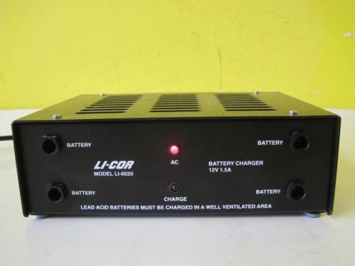 LI-COR LI-6020 Gas Analyzer 12 Volt Lead-Acid Battery Charger 12V 9960-124 USED