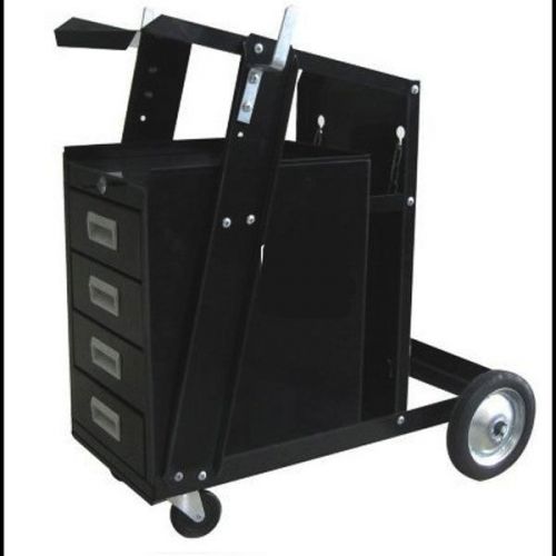 100lb capacity 4 drawer steel mig/tig welding cart plasma cutter cabinet storage for sale