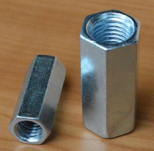 2pcs m6 x 1 pitch long rod coupling hex nut right hand thread for sale