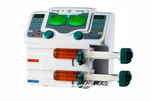 New model lcd screen double 2-channel syringe injection pump with voice alarm for sale
