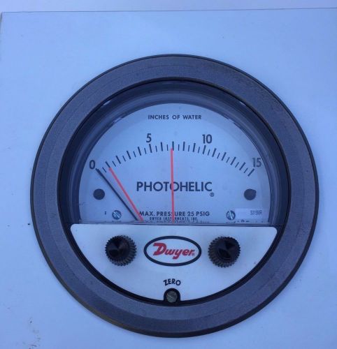 New amat/dwyer 3015mr photohelic gauge  pressure gage 24vdc for sale