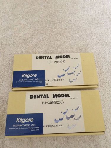 Kilgore Dental Study Model B3-305 (32S) AND B4- 309B (20S) Adult and Pedo typodo