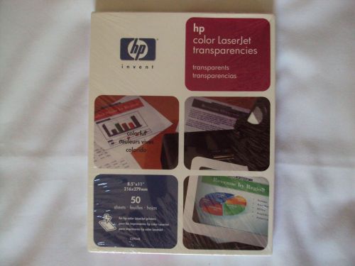 HP Color Laserjet Transparencies 50 NEW Sealed 8.5 X 11 REDUCED!!!
