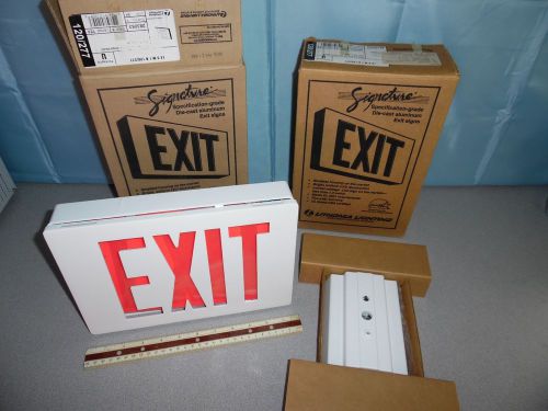 Lot of 2 new!! lithonia lighting led exit signs signature series model 283063 for sale