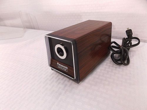 Retro Faux Wood Panasonic Electric Pencil Sharpener rp-120 Auto Stop Works Well