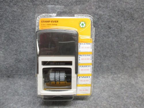 Stamp-Ever 5-In-1 Date Stamp 10 Year Self Inking NEW