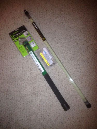 Greenlee telescoping 18&#039; fish pole &amp; jameson 18&#039; luminescent push rods + kit for sale