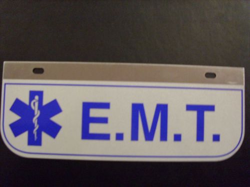 E.M.T. WITH STAR OF LEFT REFLECTIVE DECAL PLATE  WITH HOLE ON TOP