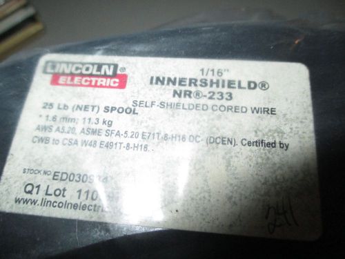 Lincoln MIG Wire, Innershield,. 1/16&#034;, ED030934, 25 lb Spool