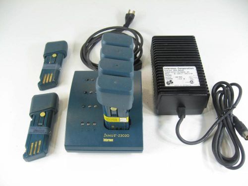Janus intermec barcode reader 2020 charging station z2020 complete w/ batteries for sale