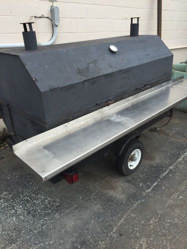 Trailer Mounted Smoker Grill Concession Trailer