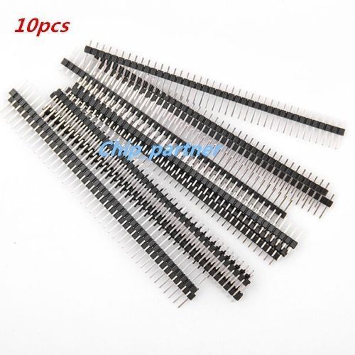 10pcs 40 pin 1x40 male 2.54mm breakable pin header single row for sale