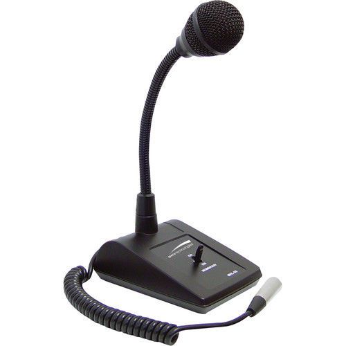 Speco technologies mhl5s adjustable gooseneck tabletop microphone for sale
