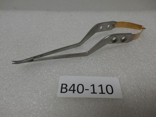 1-PC YASARGIL Bayonet Micro-Scissors O.R 8.5&#034; Curved Microsurgery Instruments