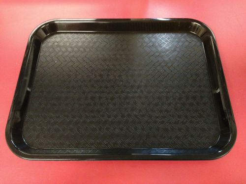 Lot of 12 carlisle ct101403 - cafe standard tray 10 x 14 - black #1184 for sale