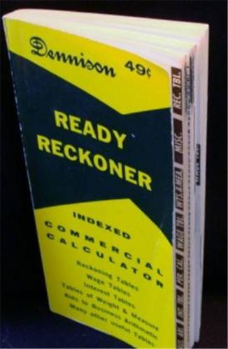 1960 Dennison Ready Reckoner Indexed Commercial Calculator Pocket Sized Book
