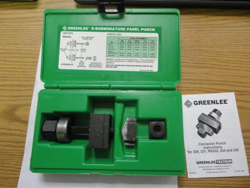 Greenlee 231 15-Pin D-Subminiature Panel Punch