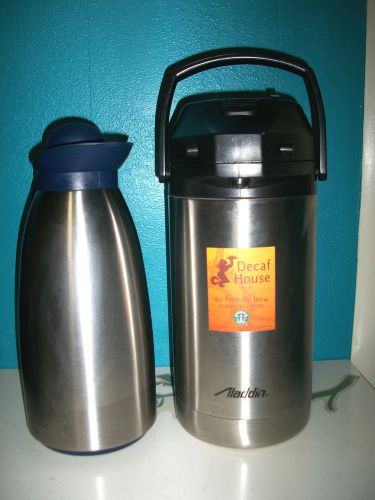 LOT of 2: Aladdin Air Pot 3 Liter, Ikea Thermos Pitcher Stainless Steel Servers