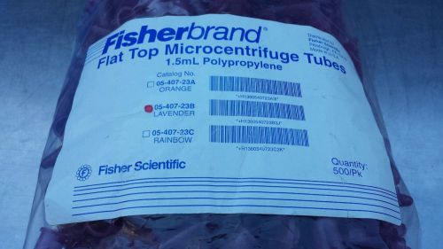 Fisherbrand 1.5 ml Flat Top Microcentrifuge Tube 500 pk Lavender Polyproplene