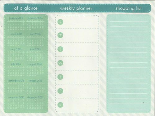 (2) 2016 At-a-Glance Calendar Weekly Planner Magnetic List Note Pad 6&#034;x 8&#034;