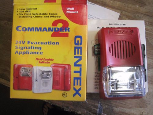 Gentex commander 2 wgec24-wr weatherproof horn/strobe fire safety device nib js for sale