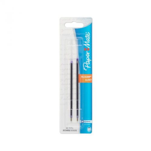 Paper Mate Flexgrip Elite Pen Refills, Medium Point, Blue Ink Refills, 2-Pack