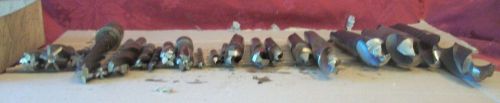 Lot of 22 Tapered &amp; Straight Drill bits.  Mixed sizes, Some USA