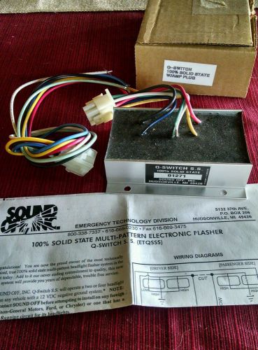 Sound Off Q-Switch multi pattern flasher solid state NEW* POLICE FIRE EMS***